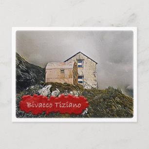 Italien Alphütte Bivacco Tiziano Dolomiti - Postkarte