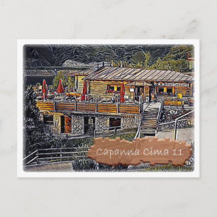Italien - Alphütte Capanna Cima 11 - Dolomiti Postkarte