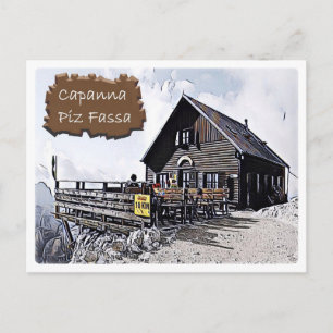 Italien - Alphütte Capanna Piz Fassa - Dolomiti Postkarte