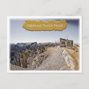 Italien - Alphütte Capanna Punta Penia - Dolomiti Postkarte