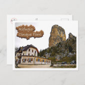Italien - Alphütte Cinque Torri - Dolomiti - Postkarte (Vorne/Hinten)