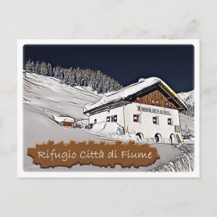 Italien - Alphütte Citta di Fiume - Dolomiti Postkarte