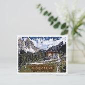 Italien - Alphütte Fanes - Dolomiti - Postkarte (Stehend Vorderseite)