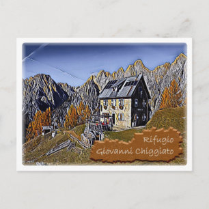 Italien - Alphütte Giovanni Chiggiato - Dolomiti Postkarte