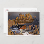 Italien - Alphütte Lagazuoi - Dolomiti - Postkarte (Vorne/Hinten)
