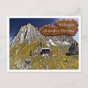 Italien - Alphütte Sandro Pertini - Dolomiti Postkarte