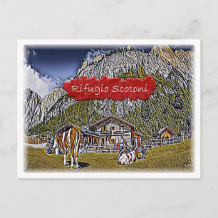 Italien - Alphütte Scotoni - Dolomiti - Postkarte