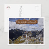 Italien - Alphütte Velo della Madonna - Dolomiti Postkarte (Vorne/Hinten)
