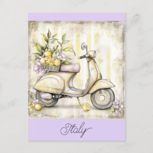 Italien Alter italienischer Vespa-Roller Lemons Re Postkarte