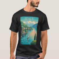 Italien Amalfi-Küste Illustration Reise Kunst Vint