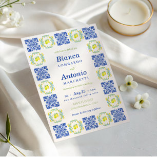 Italien Amalfi Küste Lemon Hochzeit Einladung