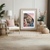 Italien Amalfi Küste Positano Blume Print Poster