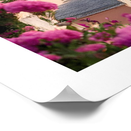 Italien Amalfi Küste Positano Blume Print Poster (Ecke)