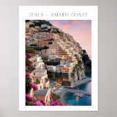 Italien Amalfi Küste Positano Blume Print Poster (Vorne)