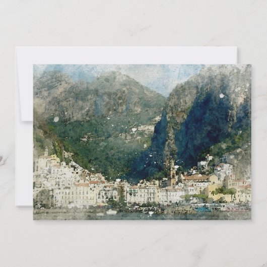 Italien amalfi Oliven Hochzeit speichern Sie die D Dankeskarte (Rückseite)