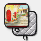 Italien, Amalfiküste, Italienisch Topflappen (Vorderseite/Rückseite)