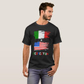 Italien Amerika - Amerikanische Flagge Perfection T-Shirt (Vorne ganz)