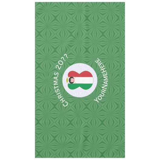 Italien - Angel-Weihnachtsflagge personalisieren H Tischdecke (Vorderseite)