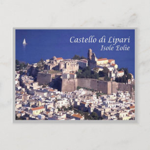 Italien - Äolische Inseln - Lipari - Schloss - Postkarte