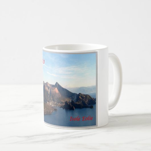 Italien - Äolische Inseln - Vulkan Stromboli - Kaffeetasse (VorderseiteRechts)