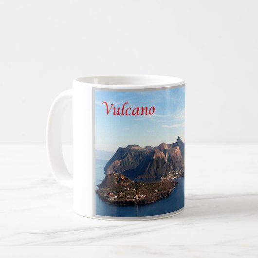 Italien - Äolische Inseln - Vulkan Stromboli - Kaffeetasse (Vorderseite Links)