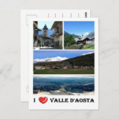 Italien - Aostatal - I Liebe - Postkarte (Vorne/Hinten)