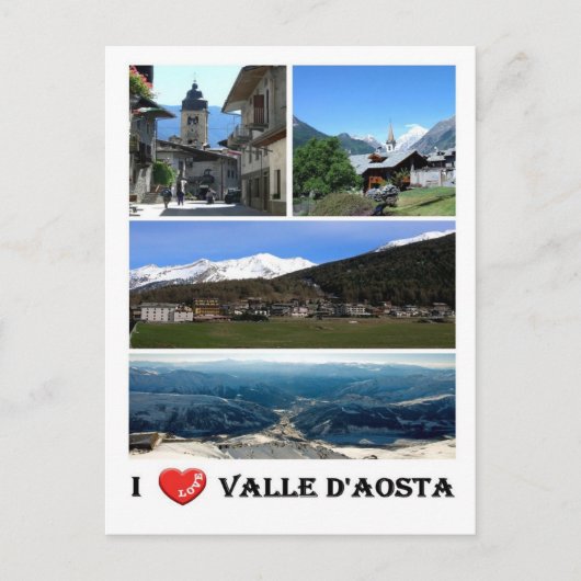 Italien - Aostatal - I Liebe - Postkarte (Vorderseite)