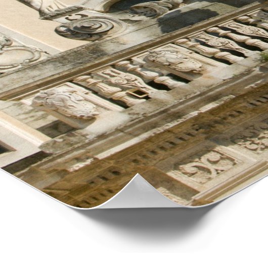 Italien, Apulien, Lecce, Piazza del Duomo, Palazzo Poster (Ecke)