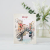 Italien - Aquarellpostkarte Postkarte (Stehend Vorderseite)