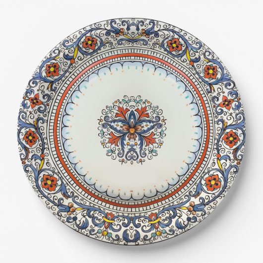 Italien Art Antico Deruta Art Dinnerware Pappteller (Vorderseite)