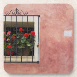 Italien, Asciano, Blumenkästen mit frühlingsfrisch Untersetzer