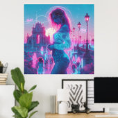 Italien Ätherischer Träumerischer Vaporwave Retrow Poster (Heimbüro)