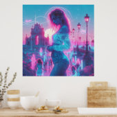 Italien Ätherischer Träumerischer Vaporwave Retrow Poster (Küche)