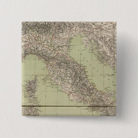 Italien Atlas Karte Button (Vorderseite)