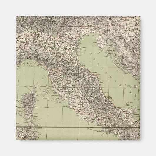 Italien Atlas Map Magnet (Vorne)