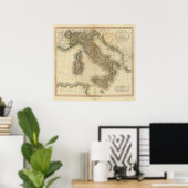 Italien Atlas Map Poster (Heimbüro)