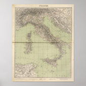 Italien Atlas Map Poster (Vorne)