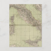 Italien Atlas Map Postkarte (Vorderseite)