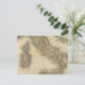 Italien Atlas Map Postkarte (Stehend Vorderseite)