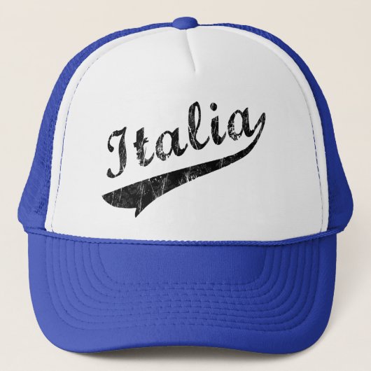 Italien-Baseball-Logo-Retro Fernlastfahrer-Hut Truckerkappe (Vorderseite)