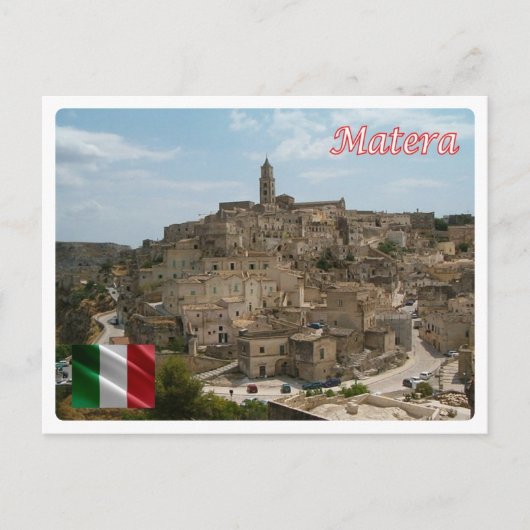 Italien - Basilicata - Der Sassi von Matera - Postkarte (Vorderseite)