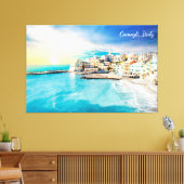 Italien Beach Ocean Landschaftliche Malerei im Mit Leinwanddruck (Insitu (Wohnzimmer))