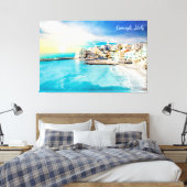 Italien Beach Ocean Landschaftliche Malerei im Mit Leinwanddruck (Insitu (Schlafzimmer))