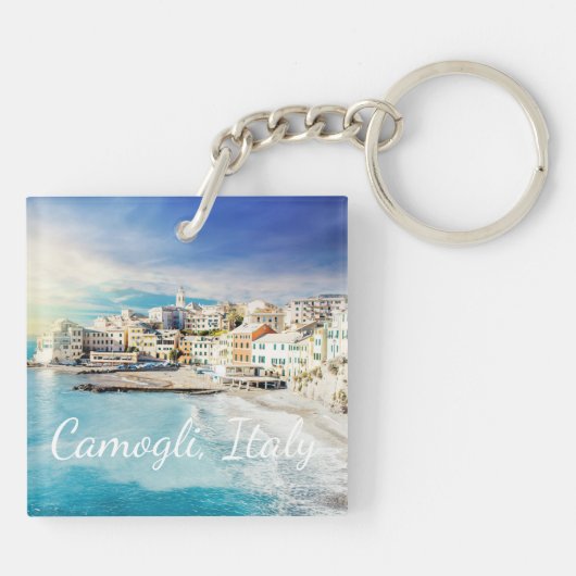 Italien Beach Ocean Landschaftliche Malerei im Mit Schlüsselanhänger (Rückseite)