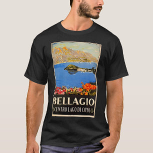 Italien Bellagio See Como Vintag Italienisch Reise T-Shirt