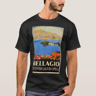Italien Bellagio See Como Vintag Italienisch Reise T-Shirt