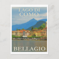 Italien Bellagio Vintage Reise Postkarte