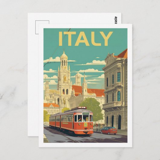 Italien Berühmter Vintage Reiseort Postkarte (Vorne/Hinten)
