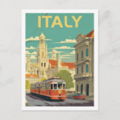 Italien Berühmter Vintage Reiseort Postkarte (Vorderseite)