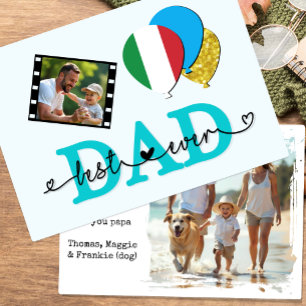 Italien Bester Vater je Fotokarte, Flagge, Vater Karte